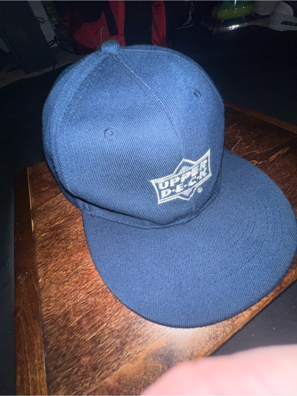Upper Deck Navy Blue Snapback Hat - Men’s Baseball Cap